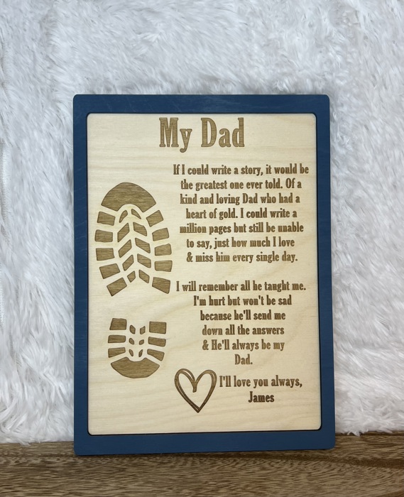 Dad Memorial Plaque Father 