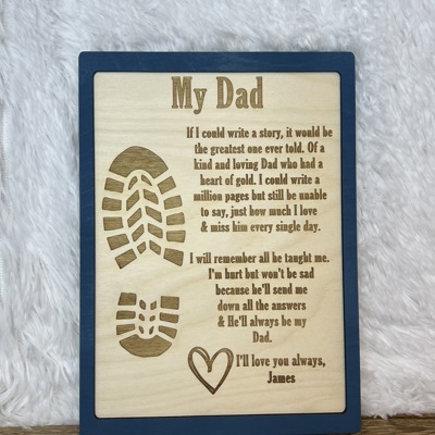 Dad Memorial Plaque Father 