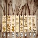  Choose 3 Bookmarks Engraved Wooden Bookmark with Leather Tassel – Personalized Bookish Gift for Readers & BookTok Fans