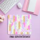  Custom Preppy Pink Brushstroke Mousepad – Personalized Name Trendy Aesthetic Desk Mat