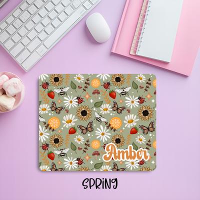 Custom Vintage Woodland Junk Journal Mousepad – Personalized Name Rustic Botanical Desk Mat