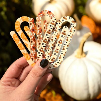 Jumbo Acrylic Paperclips – Pick 3 Designs | 60 Styles Available | Cute Planner Clips, Bookmarks, Gifts | 3.75" x 2" | Fun Desk Accessory