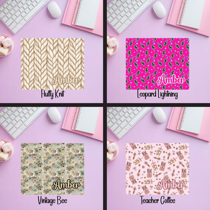 Personalized Mousepad with 52 Designs | Custom Mouse Pads for Office or Gift | Vibrant Thick Desk Mat | Unique Aesthetic Styles