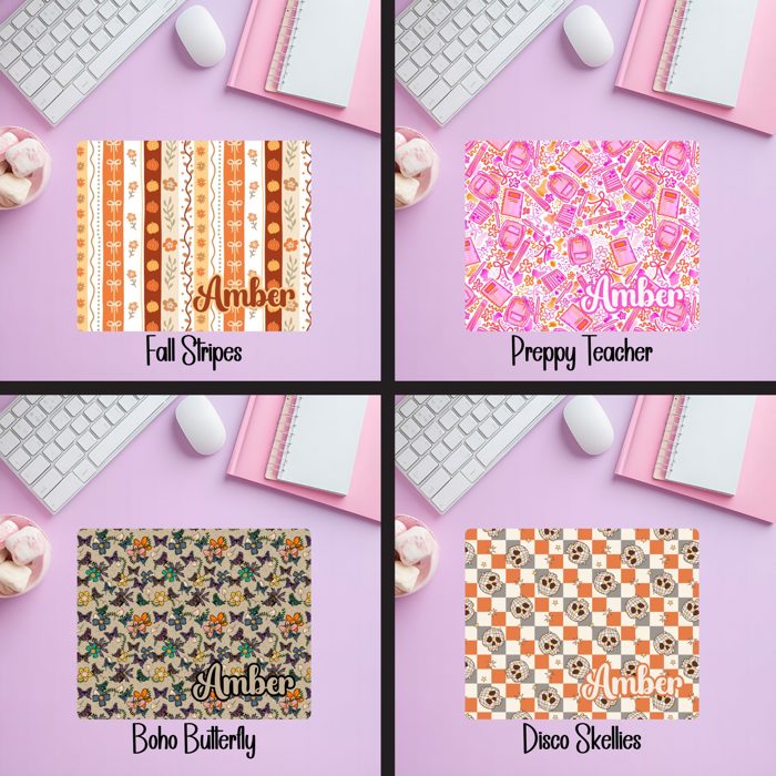 Personalized Mousepad with 52 Designs | Custom Mouse Pads for Office or Gift | Vibrant Thick Desk Mat | Unique Aesthetic Styles