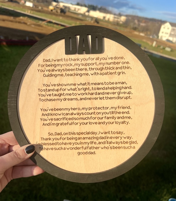 Dad Plaque Gift For Dad