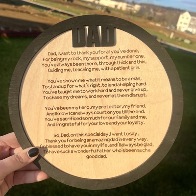 Dad Plaque Gift For Dad