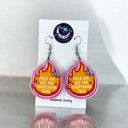  Hold On Let Me Over Think This Anxiety Acrylic Earrings