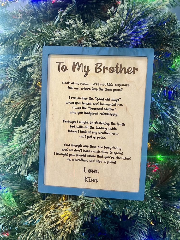 Personalized Brother Plaque Gift For Brothers