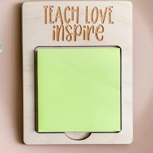 Teach Love Inspire Teacher Post It Note Holder Teacher Gift