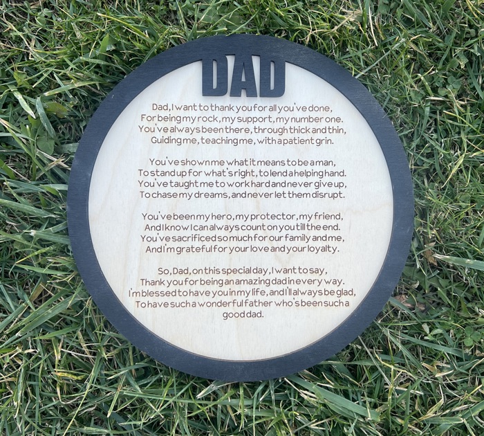 Dad Plaque Gift For Dad