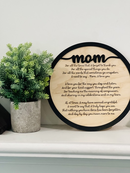 Poem To Mom Plaque Gifts For Mom