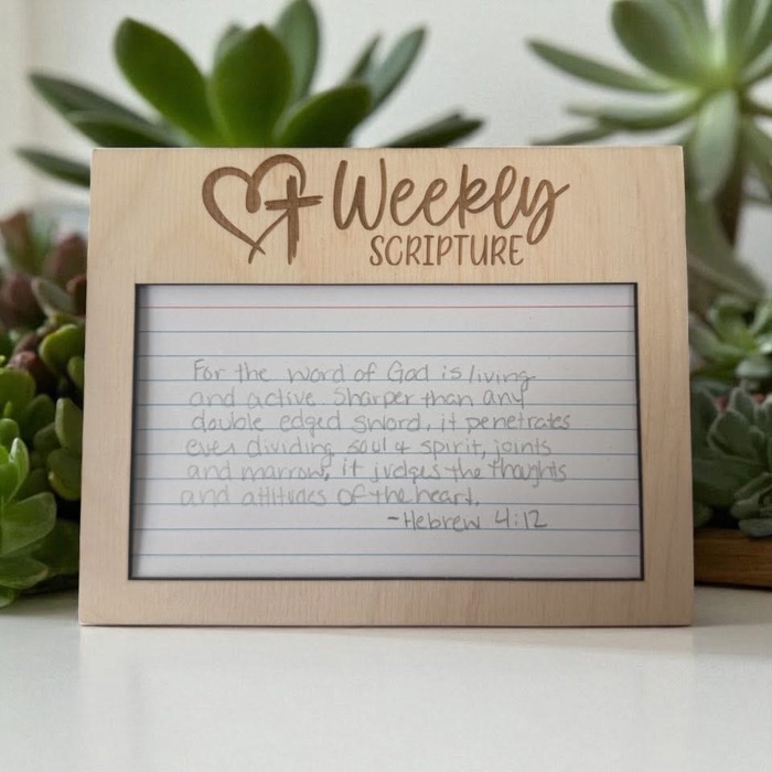 Weekly Scripture Notecard Magnet | Faith Gift & Bible Verse Holder