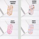  Jumbo Acrylic Paperclips-Choose 4 Designs.