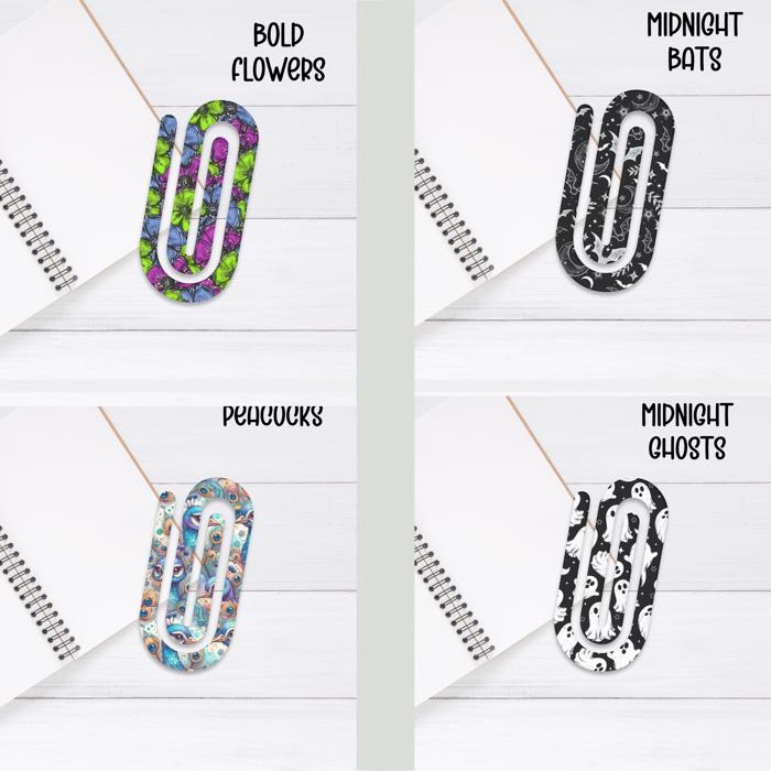 Jumbo Acrylic Paperclips-Choose 4 Designs.