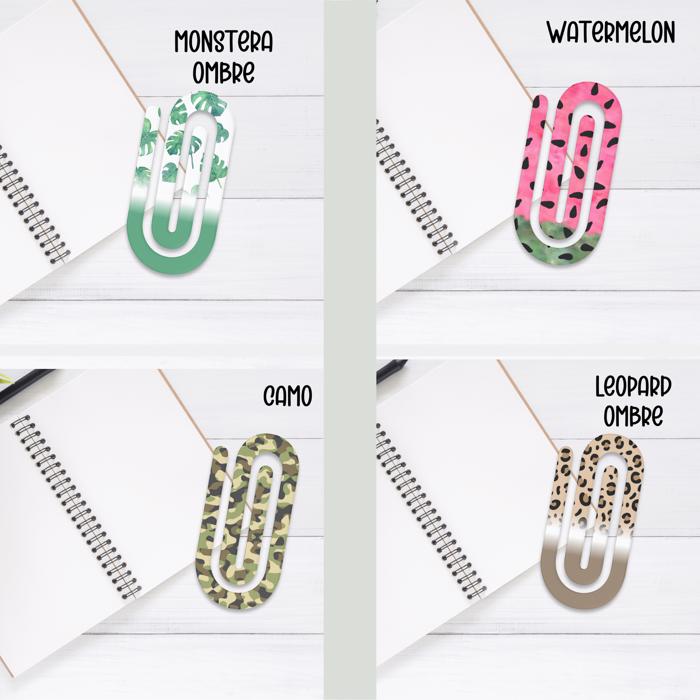 Jumbo Acrylic Paperclips-Choose 4 Designs.