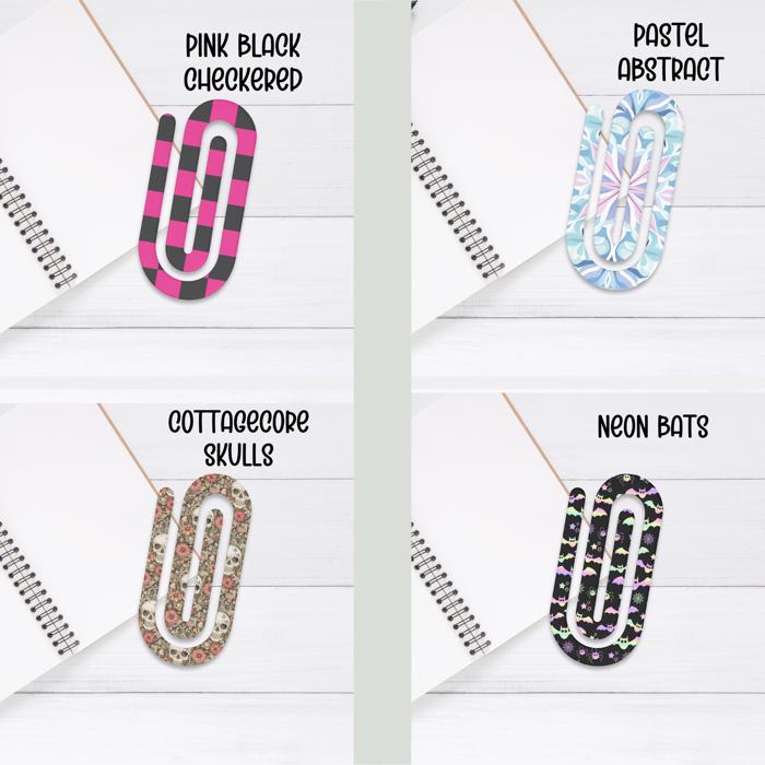 Jumbo Acrylic Paperclips-Choose 4 Designs.