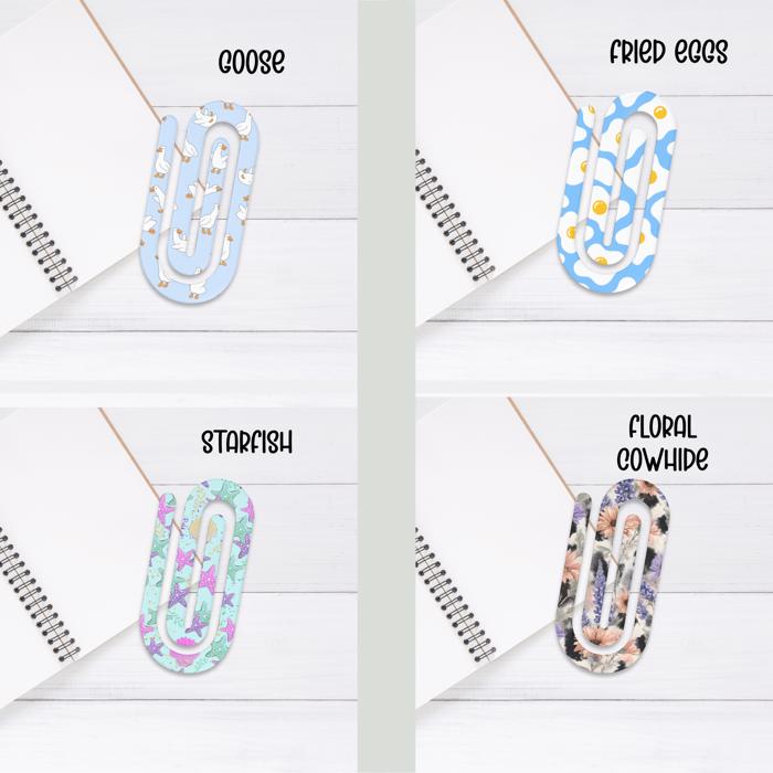 Jumbo Acrylic Paperclips-Choose 4 Designs.