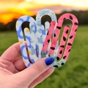  Jumbo Acrylic Paperclips-Choose 4 Designs.