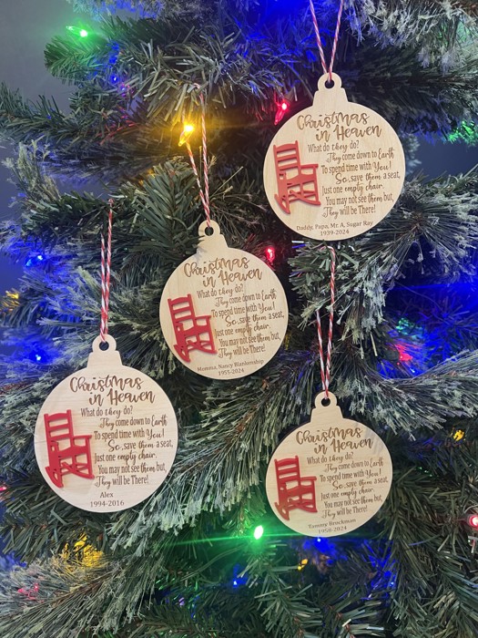 Personalized Christmas In Heaven Memorial Ornament