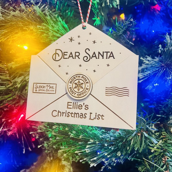 Letter to Santa Holder Envelope Christmas Ornament