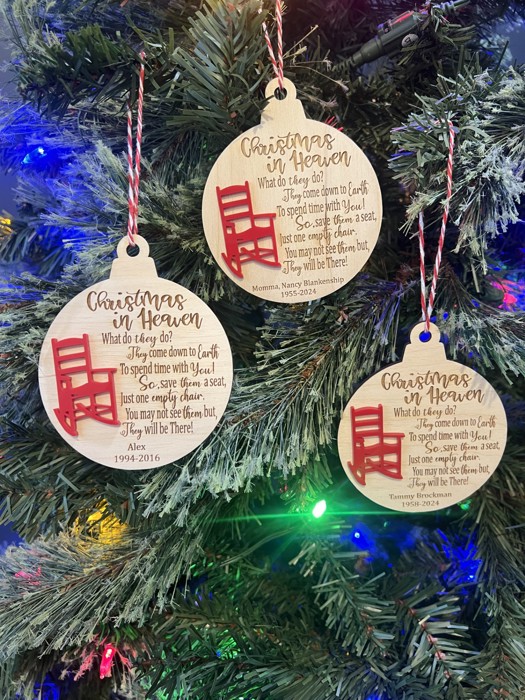 Personalized Christmas In Heaven Memorial Ornament