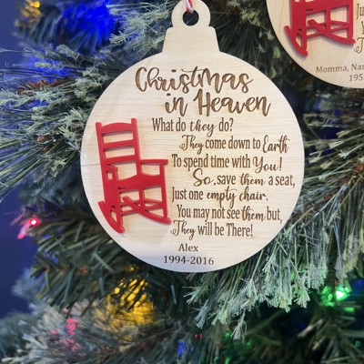 Personalized Christmas In Heaven Memorial Ornament