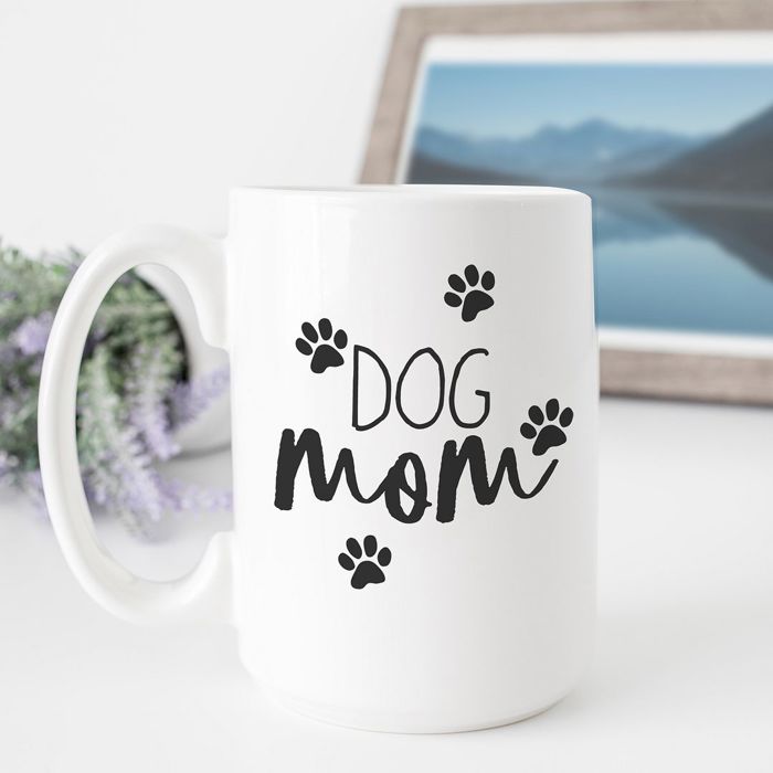 Dog Mom Dog Dad Mugs / Funny Gift Set For Dog Lovers / 15 Ounce White Coffee Cup Duo