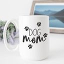  Dog Mom Dog Dad Mugs / Funny Gift Set For Dog Lovers / 15 Ounce White Coffee Cup Duo
