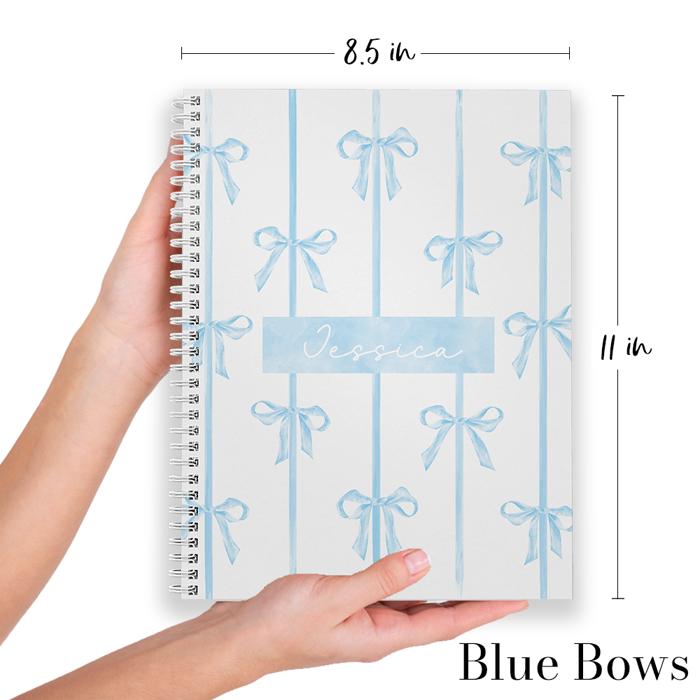 Cute Personalized Softcover Notebooks for Back to School / Made in USA /  8.5" x 11" / 120 Pages / 2025 Trendy Designs