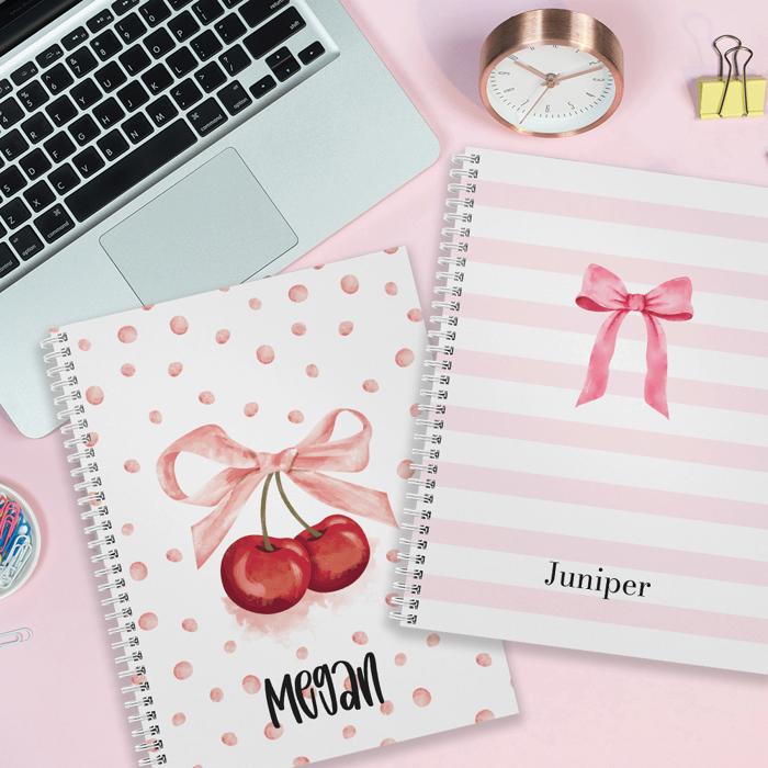 Cute Personalized Softcover Notebooks for Back to School / Made in USA /  8.5" x 11" / 120 Pages / 2025 Trendy Designs