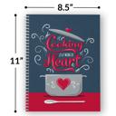  Softcover Cooking With Heart 8.5" x 11" Recipe Spiral Notebook/Journal, 120 Recipe Pages, Durable Gloss Laminated Cover, white Wire-o Spiral. Made in the USA