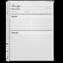  Softcover Cooking With Heart 8.5" x 11" Recipe Spiral Notebook/Journal, 120 Recipe Pages, Durable Gloss Laminated Cover, white Wire-o Spiral. Made in the USA