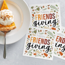  Happy Friendsgiving Napkins / 48 Thanksgiving Napkins / Stylish Autumn Leaves Cocktail Napkin Design / 4 3/4" x 4 3/4" Fall Harvest Seasonal Beverage Napkin Set / Made In The USA