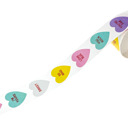  Valentine Candy Hearts Stickers / 500 Valentine's Day Labels / 1 1/8" Heart Envelope Seals / 8 Sweet Designs/Made in The USA