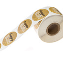  Black & Matte Gold Happy Holidays Christmas Stickers / 500 Christmas Envelope Seals / 1.5" Faux Glitter Holiday Labels