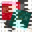  Naughty And Nice Cocktail Napkins / 40 Funny 3 Ply Paper Christmas Napkins / 2 Santa Designs / 4 3/4" x 4 3/4" Red And Green With Gold Foil Winter Holiday Beverage Napkin Set / Made In The USA