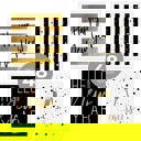  New Year Party Beverage Napkins / 48 Holiday Cocktail Napkins / 4 Black And Faux Gold Party Designs / 4 3/4" x 4 3/4" New Years Eve 3 Ply Napkin Set / Made In The USA