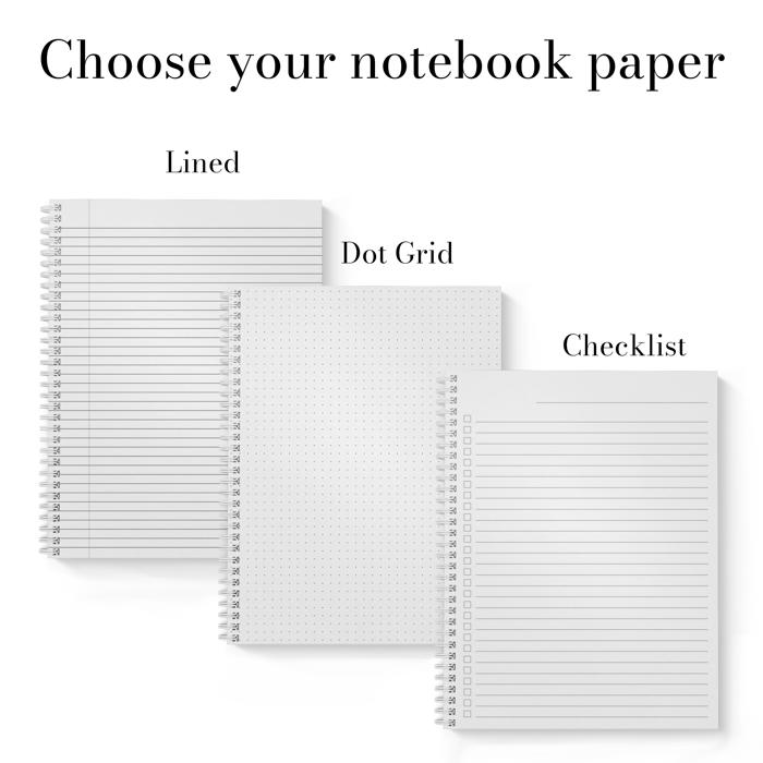 Cute Personalized Softcover Notebooks for Back to School / Made in USA /  8.5" x 11" / 120 Pages / 2025 Trendy Designs