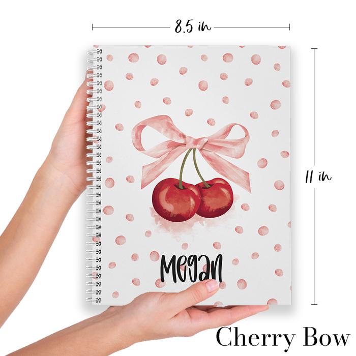 Cute Personalized Softcover Notebooks for Back to School / Made in USA /  8.5" x 11" / 120 Pages / 2025 Trendy Designs