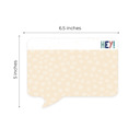  Speech Bubble Shaped Sticky Note Pad Assortment / 6.5" x 5" Modern Sticky Notes / Set Of Three Multi-Color Sticky Note Pad Designs / Made In USA