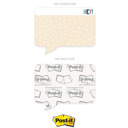 Speech Bubble Shaped Sticky Note Pad Assortment / 6.5" x 5" Modern Sticky Notes / Set Of Three Multi-Color Sticky Note Pad Designs / Made In USA