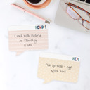  Speech Bubble Shaped Sticky Note Pad Assortment / 6.5" x 5" Modern Sticky Notes / Set Of Three Multi-Color Sticky Note Pad Designs / Made In USA