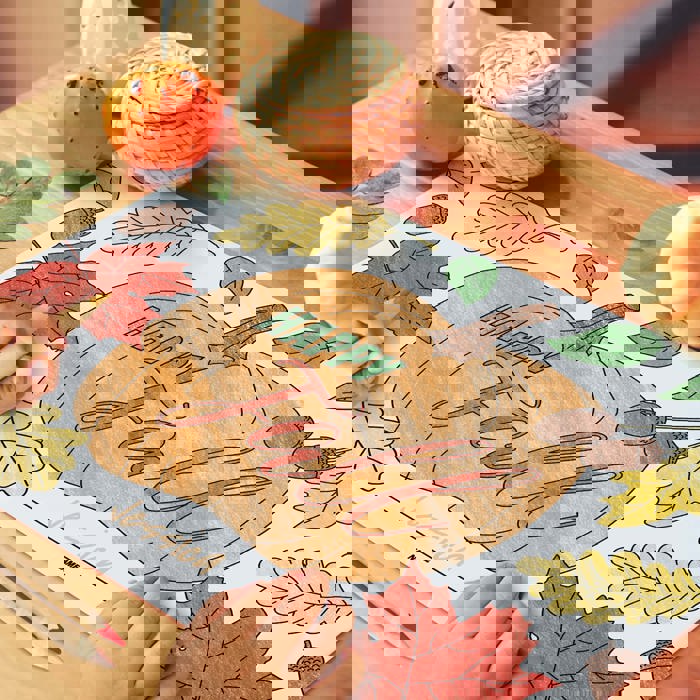 Thanksgiving Coloring Activity Placemats / 12 Happy Fall Coloring Sheets / 11" x 17" Double Sided Kids Fall Holiday Drawing Paper / Disposable Placemats / Made In The USA