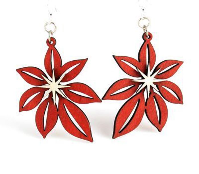 Poinsettia Earrings