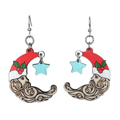 Santa Moon Earrings