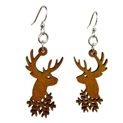 Reindeer Snowflake Earrings