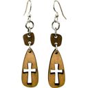  Heritage Wooden Cross Earrings