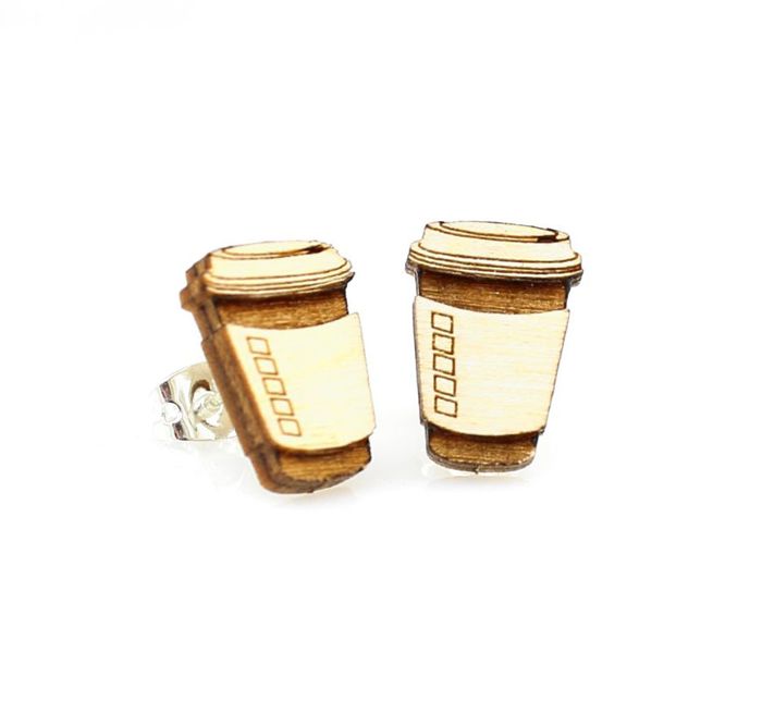 Coffee Stud Earrings