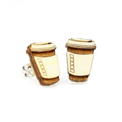 Coffee Stud Earrings