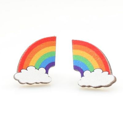 Rainbow Stud Earrings
